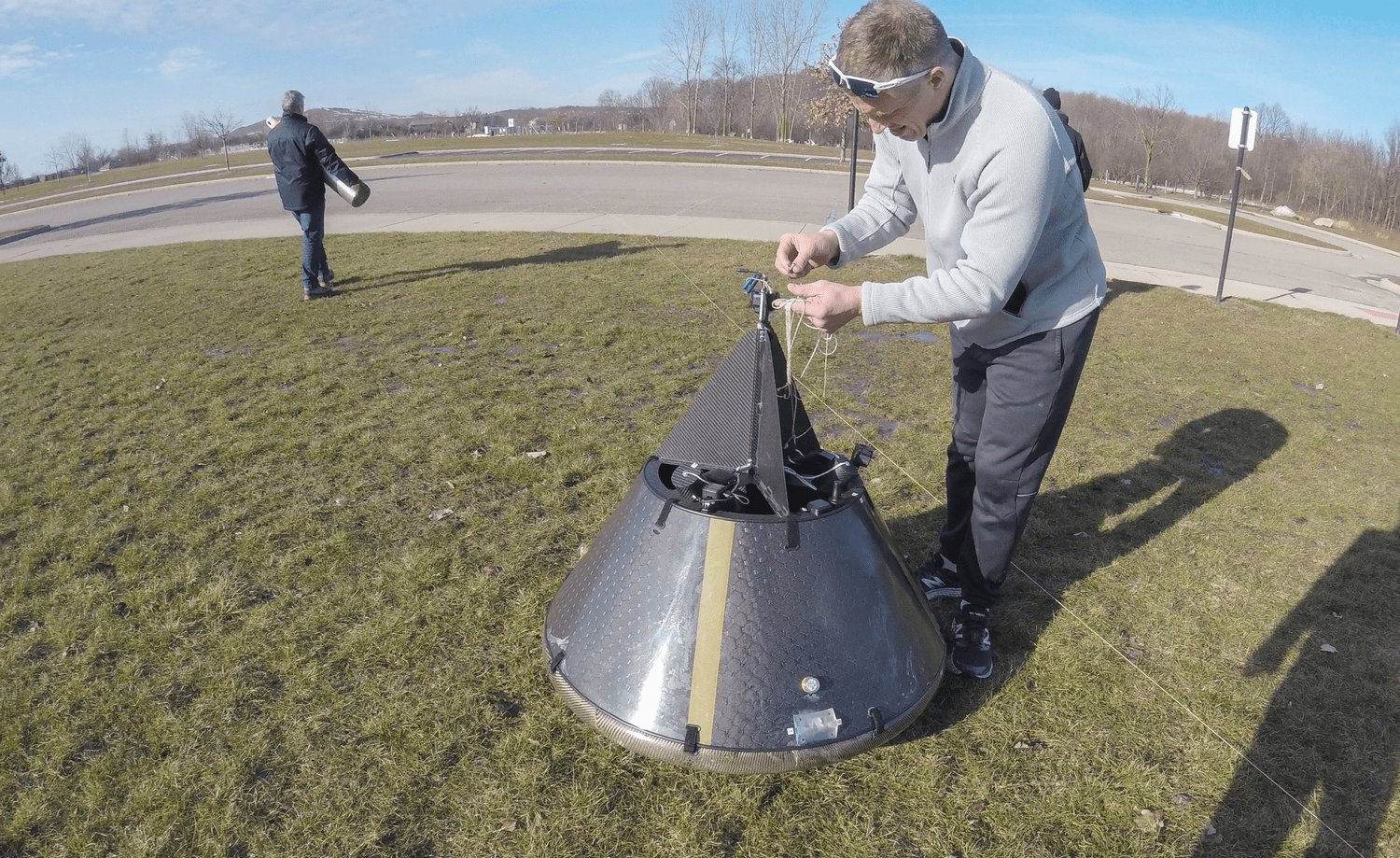 Core and aeroshell fully assembled and ready to fly